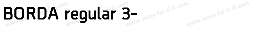 BORDA regular 3字体转换